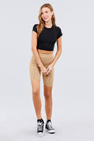 ACTIVE BASIC Twisted Effect Bermuda Length Sweater Shorts