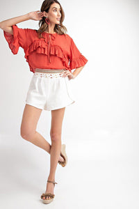 EASEL High Rise Waist Shorts