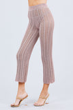 ACTIVE BASIC Flare Long Fishnet Sweater Pants