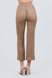 ACTIVE BASIC Flare Long Fishnet Sweater Pants