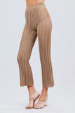 ACTIVE BASIC Flare Long Fishnet Sweater Pants