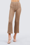 ACTIVE BASIC Flare Long Fishnet Sweater Pants