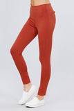 ACTIVE BASIC Waist Elastic Band Ponte Pants