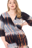 SYMPHONY Tie Dye Wrap Plussize Romper