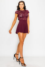 Load image into Gallery viewer, PRIVY Floral Sheer Lace Combo Romper