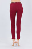 ACTIVE BASIC Belted Textured Long Pants