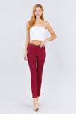 ACTIVE BASIC Belted Textured Long Pants