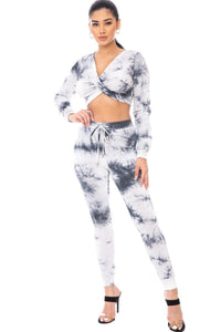 SYMPHONY Tie Dye Ribbed Sweater Set