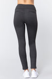 ACTIVE BASIC Waist Band Long Ponte Pants