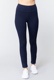 ACTIVE BASIC Waist Band Long Ponte Pants