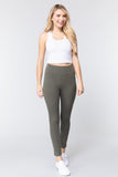 ACTIVE BASIC Waist Band Long Ponte Pants