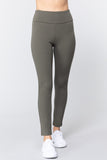 ACTIVE BASIC Waist Band Long Ponte Pants