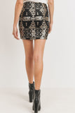 PAPER CRANE Sequence Pattern Mini Skirt