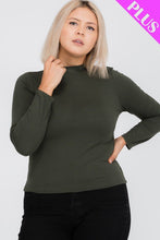 Load image into Gallery viewer, CAPELLA APPAREL Plus Size Mock Neck Solid Top