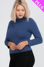 Load image into Gallery viewer, CAPELLA APPAREL Plus Size Mock Neck Solid Top