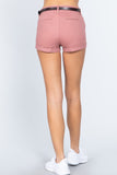 ACTIVE BASIC Twill Belted Short Pants