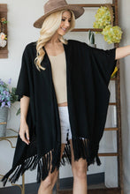 Load image into Gallery viewer, CY FASHION Draped Poncho Cardigan With String Detail