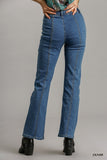 UMGEE Panel Straight Cut Denim Jeans With Pockets