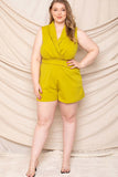 SYMPHONY Collared Neck Plus Size Romper