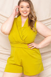 SYMPHONY Collared Neck Plus Size Romper