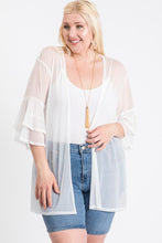 Load image into Gallery viewer, RK APPAREL Ruffle Sleeve Open Cardigan