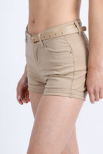 Load image into Gallery viewer, LOVE TREE High Rise 5 Pockets Roll Up Hem Shorts