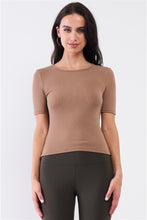 Load image into Gallery viewer, TASHA APPAREL Light Ribbed Crew Neck Short Sleeve Basic Tee