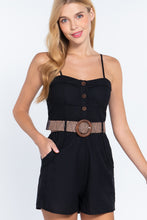 Load image into Gallery viewer, ACTIVE BASIC Sweetheart Neck Belted Romper