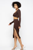 HERA COLLECTION High Slit Skirt Set