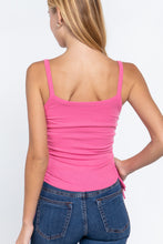 Load image into Gallery viewer, ACTIVE BASIC Side Ruched Cami Knit Top