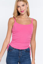 Load image into Gallery viewer, ACTIVE BASIC Side Ruched Cami Knit Top