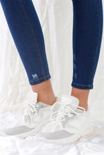 Load image into Gallery viewer, TASHA APPAREL Dark Blue High-waisted With Rips Skinny Denim Jeans