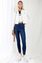 Load image into Gallery viewer, TASHA APPAREL Dark Blue High-waisted With Rips Skinny Denim Jeans