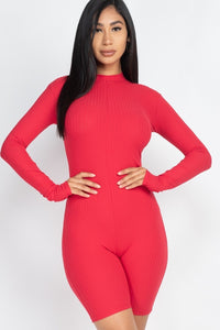 CAPELLA APPAREL Ribbed Knit Romper