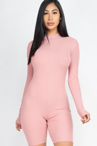 CAPELLA APPAREL Ribbed Knit Romper