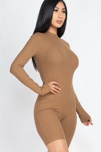 CAPELLA APPAREL Ribbed Knit Romper