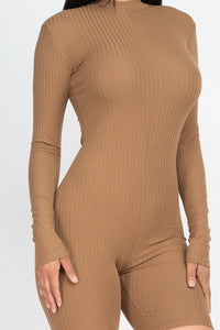 CAPELLA APPAREL Ribbed Knit Romper