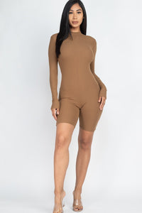 CAPELLA APPAREL Ribbed Knit Romper