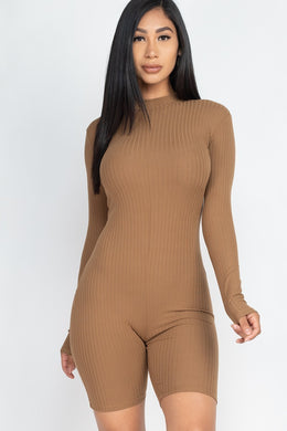 CAPELLA APPAREL Ribbed Knit Romper