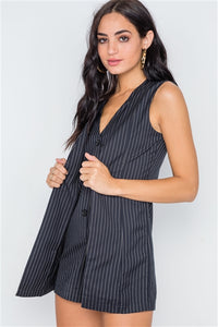 TASHA APPAREL Button Down Sleeveless Romper