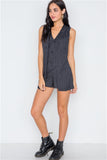 TASHA Button Down Sleeveless Romper