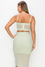 Load image into Gallery viewer, IRIS DESIGN Studded Stone Cami Top &amp; Slit Mini Skirts Set