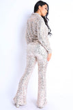 KTOO Sequin Button Down Shirt And Pant Set