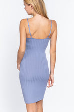 Load image into Gallery viewer, ACTIVE BASIC Round Neck Cami Rib Sweater Dress