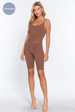 Load image into Gallery viewer, ACTIVE BASIC Round Neck Pointelle Detail Seamless Rib Romper