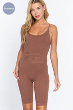 Load image into Gallery viewer, ACTIVE BASIC Round Neck Pointelle Detail Seamless Rib Romper