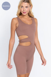 ACTIVE BASIC Suave Cut-out Seamless Romper