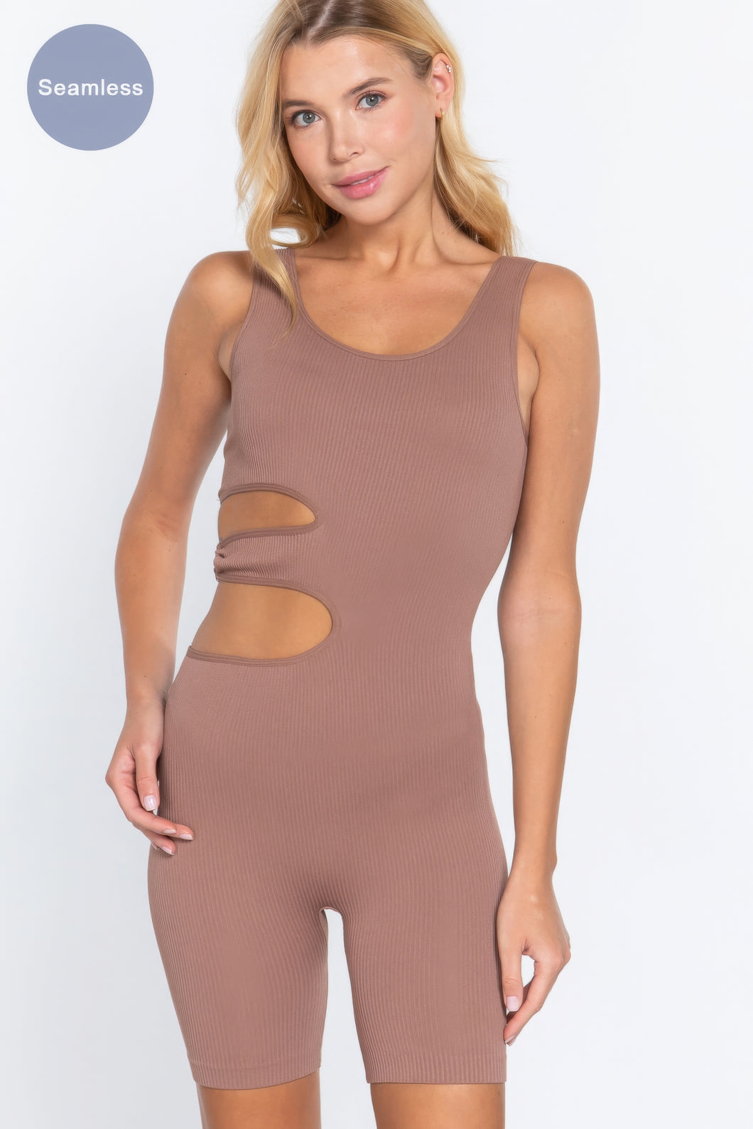 ACTIVE BASIC Suave Cut-out Seamless Romper