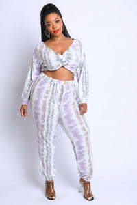 KTOO Tie Die Off Shoulder Set