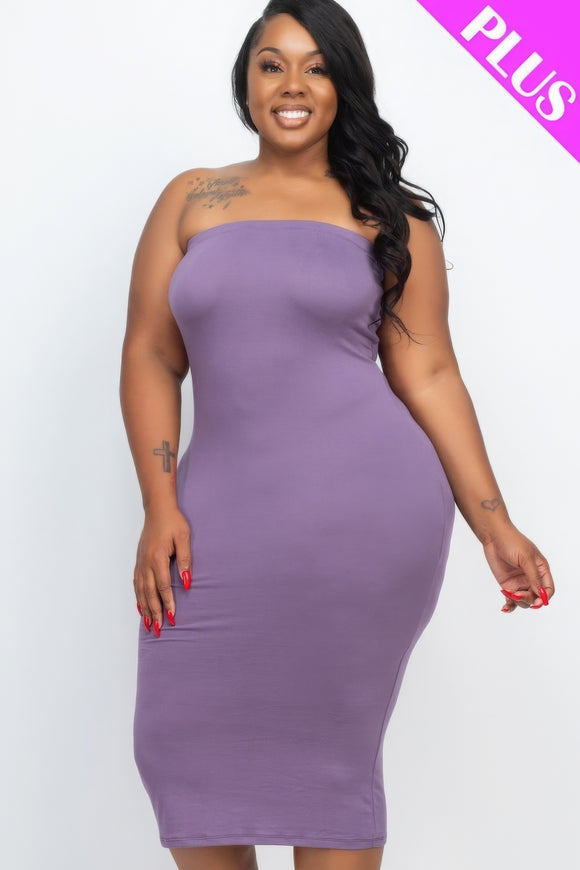 CAPELLA APPAREL Plus Tube Bodycon Dress